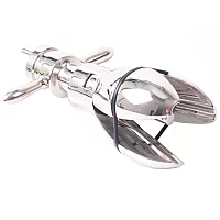 Kiotos Steel Buttlock Metal Butt Plug 5.5 Inch Silver