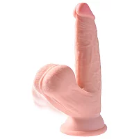 King Penis Plus Triple Density Swinging Balls Dildo 8.3 Inch Nude