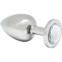 Rimba Large Jewelled Butt Plug Clear Crystal