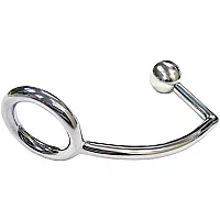 Rouge Stainless Steel Cock Ring With Anal Probe