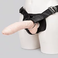 Fetish Fantasy Unisex Extreme Hollow StrapOn Dildo 8 Inch Flesh Pink