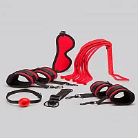 Bondage Boutique Red Hot Passion Bedroom Bondage Kit 6 Piece Red