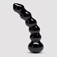 Lovehoney Beaded Sensual Glass Dildo 7 Inch Black