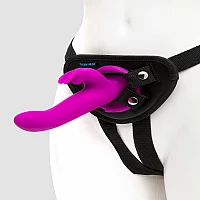 Happy Rabbit Rechargeable Vibrating Strap On Harness Set