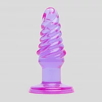 BASICS Spiral Butt Plug 4 Inch Purple
