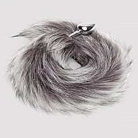 DOMINIX Deluxe Stainless Steel Small Faux Silver Fox Tail Butt Plug Silver