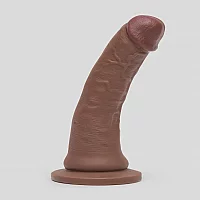 Lifelike Lover Ultra Realistic Suction Cup Dildo 7 Inch Flesh Brown