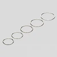 Bad Kitty Metal Cock Rings Set 5 Pack Silver