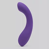 Desire Luxury Weighted Curved Silicone Dildo Purple