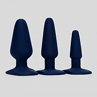 Lovehoney Booty Bound Anal Training Silicone Butt Plug Set 3 Piece Blue