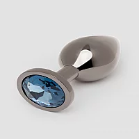 Lovehoney Secret Shine Jewelled Metal Medium Butt Plug 3 Inch Grey
