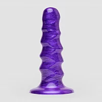 Lovehoney New Wave Metallic Wavy Textured Dildo 6.5 Inch Purple
