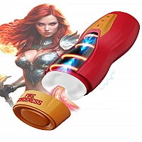 Solara Fire Sorceress Thrusting Heating and Vibrating Virtual Reality Masturbator