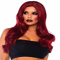 Leg Avenue Long Wavy Red Wig One size Red