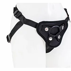Black Satin Universal StrapOn Harness
