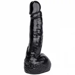 Girthy Giant Black Realistic Dildo 8 Inch