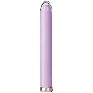 Baseks Rechargeable Smooth Glass Vibrator 7.3 Inch Purple
