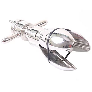 Kiotos Steel Buttlock Metal Butt Plug 5.5 Inch Silver