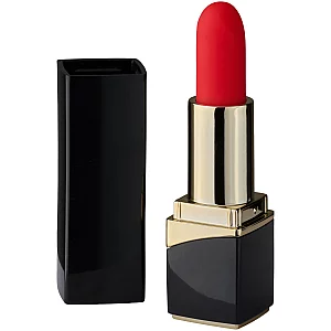 Baseks Hot Red Lipstick Clitoral Vibrator Black