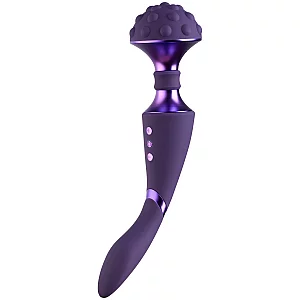Vive Shiatsu Bendable Magic Wand Vibrator Purple