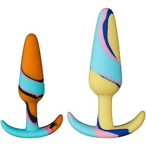Baseks Multicolour Butt Plug Set Mixed colours