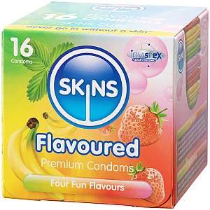 Skins Flavoured Condoms 16 Pack Clear