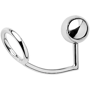 Rimba Penis Ring with Anal Bead Silver M