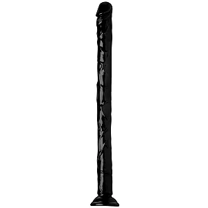 Hosed Long Dildo with Suction Cup 19.7 Inch Black