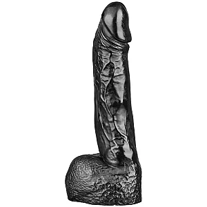 All Black Wilhelm Dildo 8.7 Inch Black