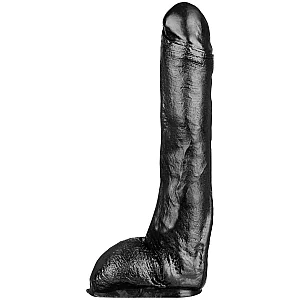 All Black Sven Dildo 11.4 Inch Black