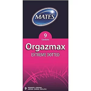 Mates Orgazmax Extreme Dotted Condoms 9 Pack