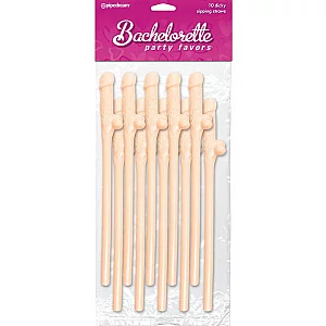 Bachelorette Party Favors Dicky Sipping Straws 10 Pack