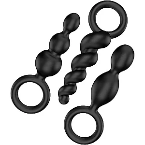 Satisfyer Booty Call Set Of 3 Black Anal Plugs