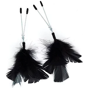 Black Feather Nipple Clamps