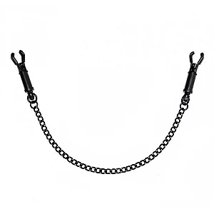 Black Metal Adjustable Nipple Clamps With Chain