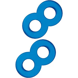 Blue Line Duo Cock andamp Ball Stamina Enhancement Ring 2 Pack