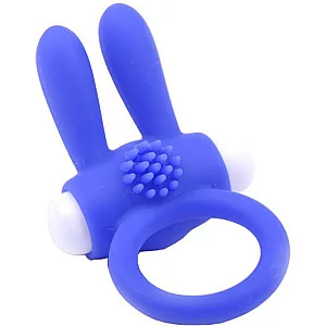 Cockring With Rabbit Ears Blue