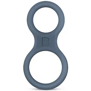 Boners Silicone Cock Ring And Ball Stretcher Grey