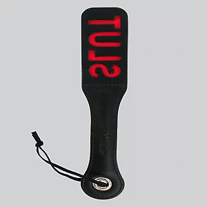 Sportsheets Leather Slut Slapper Paddle Black