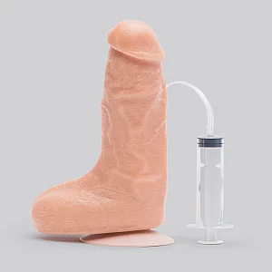 Doc Johnson Bust It Ejaculating Realistic Dildo with VacULock 8.5 Inch Flesh Pink
