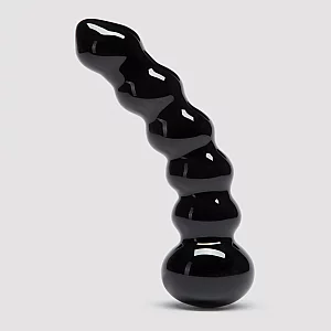 Lovehoney Beaded Sensual Glass Dildo 7 Inch Black