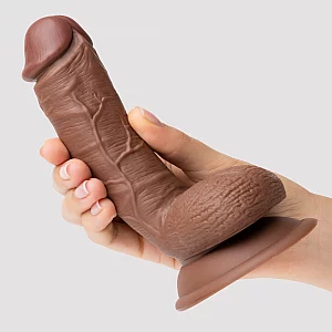Lifelike Lover Classic Realistic Dildo 6 Inch Flesh Brown