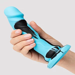 Lifelike Lover Luxe Realistic Multicoloured Silicone Dildo 7 Inch Blue
