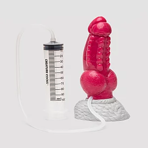 Creature Cocks Resurrector Phoenix Squirting Silicone Dildo Red