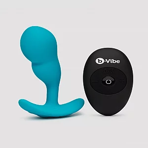 BVibe PSpot Snug Plug Remote Control Silicone Weighted Prostate Plug 95g Blue