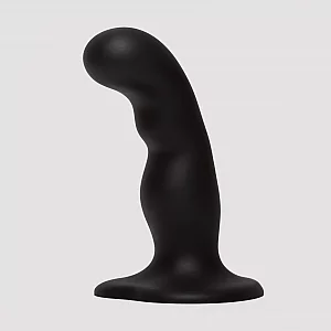 StrapOnMe Soft Touch Silicone GSpot and PSpot Dildo 6 Inch Black