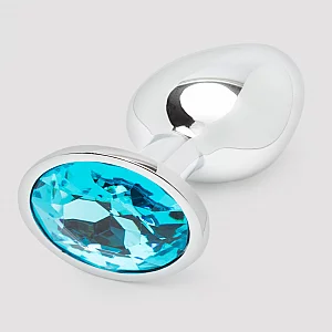 Lovehoney Silver Jewelled Aluminium Beginners Butt Plug 2.5 Inch Silver